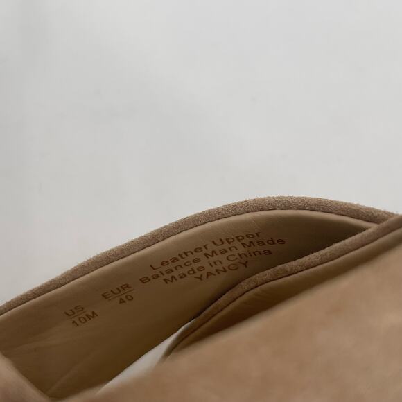 SAM EDELMAN Heels Yancy Size 10 Suede Leather Ankle Strap Block Heel Tan Shoes - Picture 10 of 16